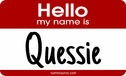 Hello my name is Quessie png download