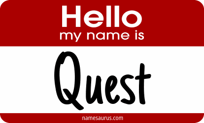 Hello my name is Quest png download