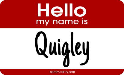 Hello my name is Quigley png download