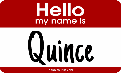 Hello my name is Quince png download