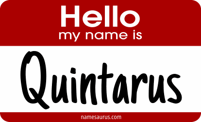 Hello my name is Quintarus png download