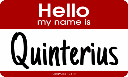 Hello my name is Quinterius png download