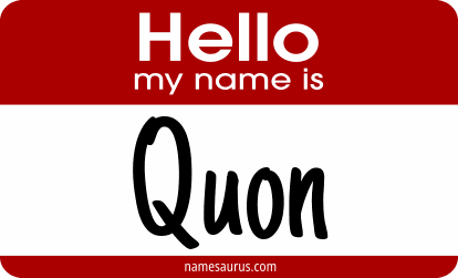 Hello my name is Quon png download
