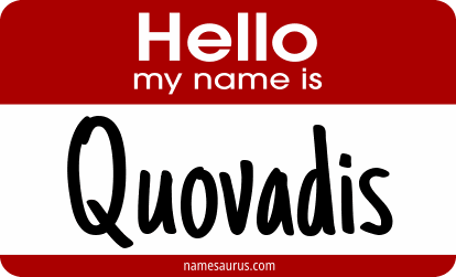 Hello my name is Quovadis png download