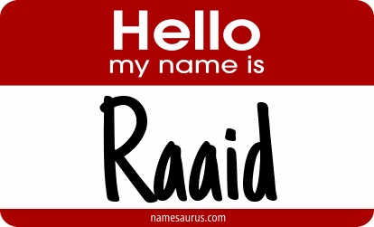 Hello my name is Raaid png download