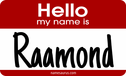 Hello my name is Raamond png download