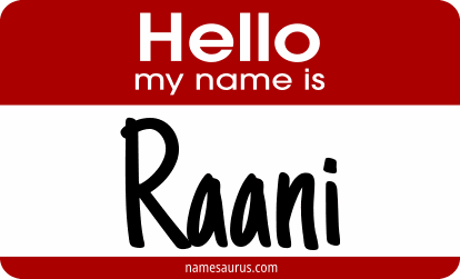 Hello my name is Raani png download
