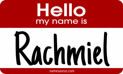 Hello my name is Rachmiel png download