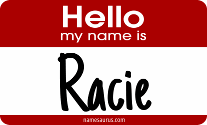 Hello my name is Racie png download