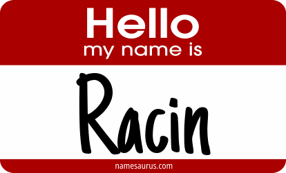 Hello my name is Racin png download