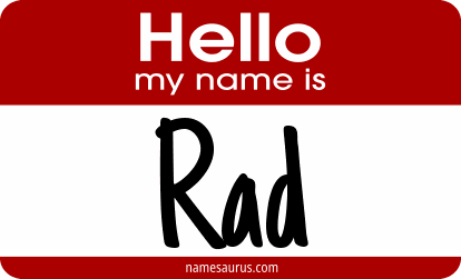 Hello my name is Rad png download