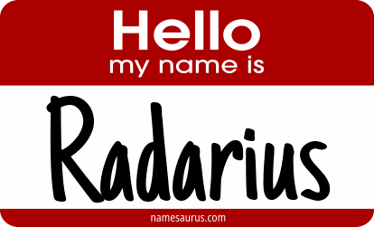 Hello my name is Radarius png download