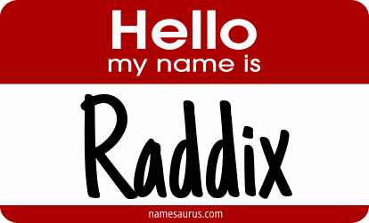 Hello my name is Raddix png download