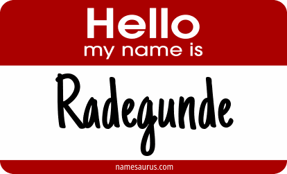 Hello my name is Radegunde png download