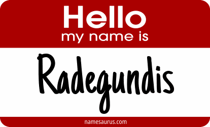 Hello my name is Radegundis png download
