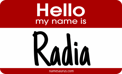 Hello my name is Radia png download