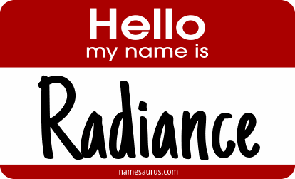 Hello my name is Radiance png download