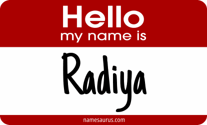 Hello my name is Radiya png download