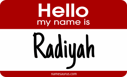 Hello my name is Radiyah png download