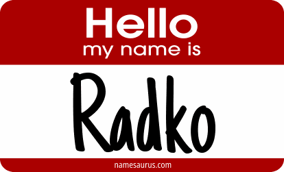 Hello my name is Radko png download