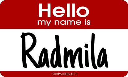 Hello my name is Radmila png download