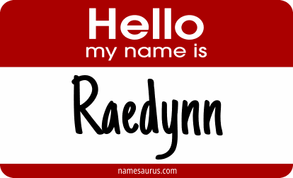 Hello my name is Raedynn png download