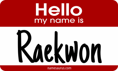 Hello my name is Raekwon png download