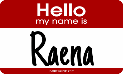 Hello my name is Raena png download