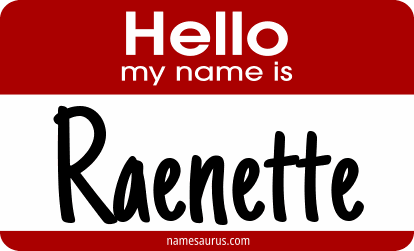 Hello my name is Raenette png download