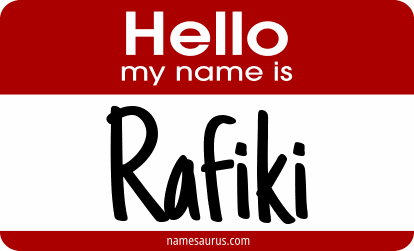 Hello my name is Rafiki png download