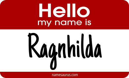 Hello my name is Ragnhilda png download