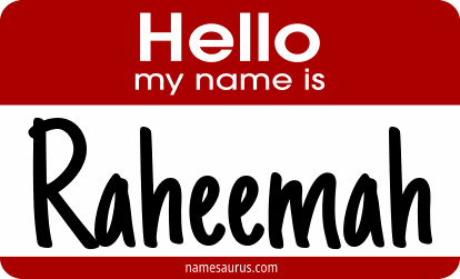 Hello my name is Raheemah png download