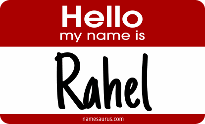 Hello my name is Rahel png download