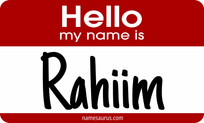 Hello my name is Rahiim png download