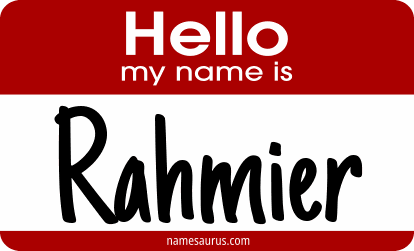 Hello my name is Rahmier png download
