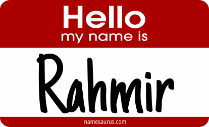 Hello my name is Rahmir png download