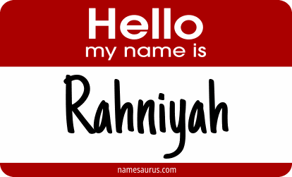 Hello my name is Rahniyah png download