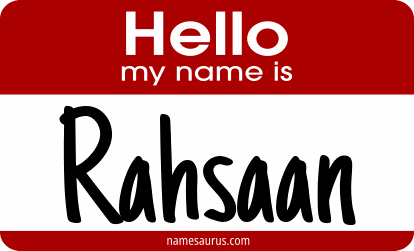 Hello my name is Rahsaan png download