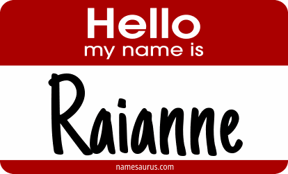 Hello my name is Raianne png download