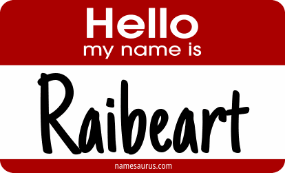 Hello my name is Raibeart png download