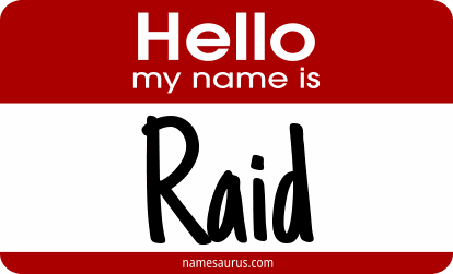 Hello my name is Raid png download