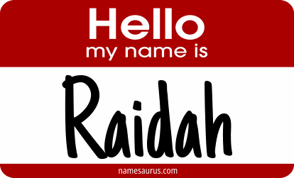 Hello my name is Raidah png download