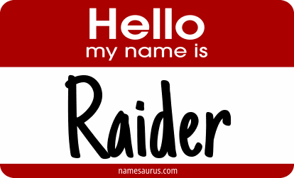 Hello my name is Raider png download