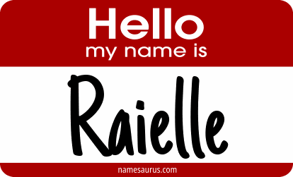 Hello my name is Raielle png download