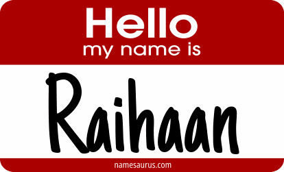 Hello my name is Raihaan png download