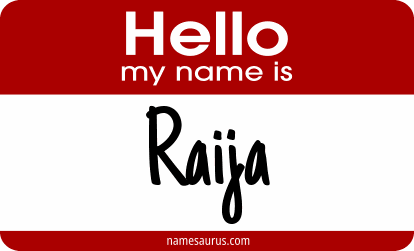 Hello my name is Raija png download