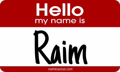 Hello my name is Raim png download