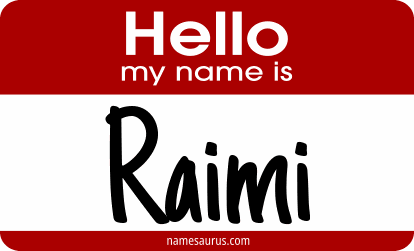 Hello my name is Raimi png download