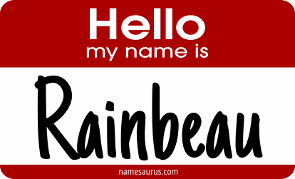Hello my name is Rainbeau png download