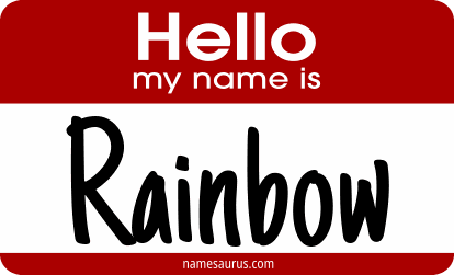 Hello my name is Rainbow png download